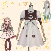 Yashiro Nene Cosplay Costume Anime Toilet-Bound Hanako-Kun Clothes White Dress Wiig Uniform Women Outfit for New Year Day