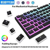 130 Keys Pudding Keycaps For 61 68 84 87 96 98 100 104 108 Key RGB Mechanical Keyboard PBT Double Shot Mteria keyboard keycaps