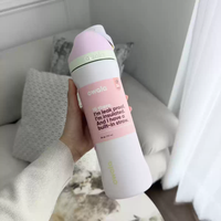 New ๏ผOwala 24 Oz Insulated Stainless Steel Water Bottle with Straw for Sports and Travel, Leak Proof