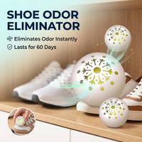 Shoe Deodorizer Balls 6Pcs Sneaker Odor Eliminator Charcoal Air Freshener for Shoes Gym Bags Lockers Wardrobe Scent Remover