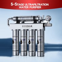 5-stufiges Ultrafiltrations-Wasseraufbereitungssystem für die Küche mit Skalenhemmung, Kohle-UF-Wasserfilter