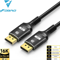 16K DP 2.1 Cable 8K DisplayPort Video 80gbps Cable DP to DP 16K@30Hz 8K@60Hz 120Hz for Laptop TV Xbox Projector Gaming Monitor