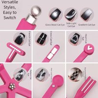 New 8in1 Nail Magnet Multi Functional For Attracting Side Light ,Glass Beads,Love Cat Eye Nail Polish And Gel Polish