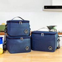 Insulated Lunch Bag Waterproof Large Capacity Thermal Food Container Adjustable Shoulder Strap Thickened Lunch Box for School