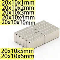 AliExpress NONE N35 N52 20x10x1 20x10x2 20x10x3 20x10x4 20x10x5 20x10x10 Bar Block Strong Magnets Bar Square Scooter Ebike Strong Neodymium