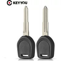 KEYYOU 10pcs Transponder Chip Car Key Shell Replacement For Mitsubishi Lancer Shogun Pajero Montero L200 Triton Right Left Blade