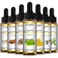 EUQEE 10ml Oregano Vetiver Essential Oil For Humidifier Candle Making Myrrh Ginger Helichrysum Lemon Rose Eucalyptus Aroma Oils