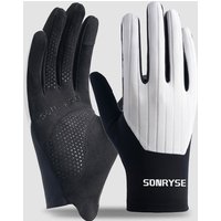 AliExpress Spring and summer outdoor cycling gloves, all finger color blocking, anti slip, shock-absorbing, breathable, sweat absorbing, sp