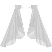 1Pair Women Sunscreen Long Detachable Sleeves Simple Decorative Tulle Sheer Arm Warmers For Wedding Or Daily Wear Accessories