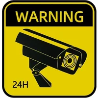 5cm CCTV Warning Sticker, Waterproof Sunscreen Video Surveillance Alarm Decal for Car