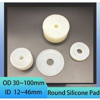 2~8Pcs Circular Silicone Pad OD 30~100mm Thick Cushioning Shock Absorber Block Machine Equipment Foot Pad Corrosion-Resistant