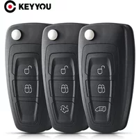 KEYYOU 1PCS NEW For for Ford Focus Fiesta 2013 Transit Custom MK8 Cargo Tourneo Custom 2012+ Car Key Case