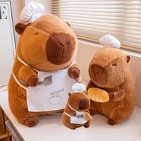 28-50 cm Koch Capybara Plüsch Simulation Bäcker Kapibala Anime Flauschiges Spielzeug Niedliche Brotpuppe Kuscheltiere Weiche Puppe Weihnachtsgeschenk