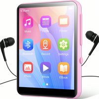 MP3-Player mit Bluetooth 5.3, tragbarer HiFi-Musikplayer mit verlustfreiem Sound und Lautsprecher, integrierter 64-GB-Speicher, UKW-Radio, Sprachaufze