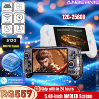 ANBERNIC RG557 Retro Handheld Game Console Android 14 5.48 Inch AMOLED Screen Video Player High-resolution Joysticks RG 557 PS2