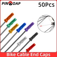 AliExpress NONE PINMOAP 50PCS Bicycle Cable Tail Cap Multi-Color Aluminum Alloy Cable Head Compression Joint Wire Core Cover Bicycle Accessories