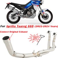 For Aprilia Tuareg 660 2022 2023 2024 Motorcycle Exhaust Escape System Modified Muffler Front Middle Link Pipe Connect Original