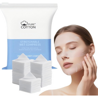 200pcs Thin Cotton Pads, Stretchable Cotton Wipes for Face Thin Silken Wipes Makeup Remover Cotton Pad for Wet Application Toner