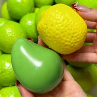 Handmade Crispy Mango Lemon Ball Squeezing Toy, Color Changing Mango Stress Relief Ball, ASMR Sensory Stress Relief Toy