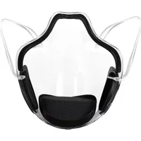 AliExpress NONE Protective Mask Transparent Mouth Cover Adult Durable Mask Face Shield Combine Plastic Reusable Anti-Fog Haze Dustproof Mask