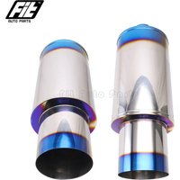 Stainless Steel Straight Drum Muffler Tail Pipe Car Exhaust Pipe High Quality Universal O.D 76mm Outlet 152mm