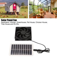 Solar Power Panel Exhaust Fan 15W Energy Saving Odor Removal Portable Solar Powered Air Extractor for Pet Houses RVs