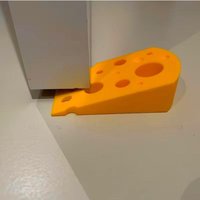 Door Stopper- Cute Cheese Shape- Under-Door Safety Bumper, Suitable for Bedrooms, Rooms, Main Doors- No Screws/Easy to Install