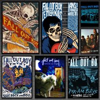 F-Fall Out Boy Band Poster Versatile HD Waterproof Wall Art Self-Adhesive Decor for Any Space Ideal Gift