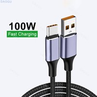 Usb Cable Type C 3m 2m 1m 0.5m For Huawei Honor 100W 66W Fast Charge Type C Cable Data Cord Cable For Xiaomi Samsung 5A USB C