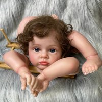 24Inches Unassembled Painted Reborn Doll Tutti With Hair Transplant Handmade High Quality Unfinished Doll Parts With Cloth Body