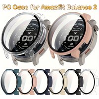 Full Protective Case Made of PC Tempered Glass for Huami Amazfit Balance 2 Smartwatch