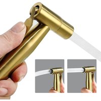 Handheld Toilet Bidet Sprayer Gold Stainless Steel Bathroom Douche ,Used for personal hygiene and pet bathing
