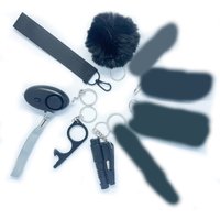 Custom 9pcs Large Kits Women Outdoor Self-Defense Anti-Wolf Protection Keychain