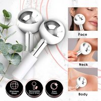 Cryo Face Massager Ice Globes Unbreakable Steel Cooling Roller for Puffiness Dark Circles Skin Care Tool