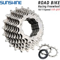 Sunshine Racing Road Bike Cassette 10S 11-21T/11S 11-21T Bicycle Cassette Tape Road Racing Freewheel