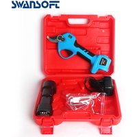 SWANSOFT, sécateur électrique sans fil de 28 mm – 2 batteries 16,8 V 2 Ah, coupe-boutures de jardin rechargeable, modèle PRU28.