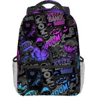 Explosion English Letter Backpacks for Boy and Girls Best Gifts 2D Flat Cartoon School Backpack for Children