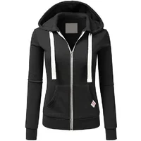 2025 Autumn/Winter New Women Fashion Casual White Rope Zipper Sweatshirt with Label on Pocket for Comfortable Casual Sportswear