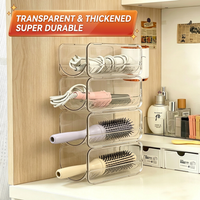 Countertop Holder Transparent Hair Tool Storage Organizer Hair Dryer Holder Curling Iron Storage Rack For Dressing Table