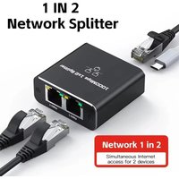 Network Cable Splitter With One To Two Simultaneous Internet Access, Rj45 Splitter With One To Two Switch, Ethernet Port Gigabit