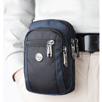 Sports Waist Bag Simple and Fashionable Mobile Phone Bag Outdoor Leisure Trendy Texture Multi-compartment Men's Crossbody Bag