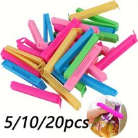 5-20pcs Colorful Sealing Clips Moisture-Proof Fresh-Keeping Snack Bag Clips Sealer Clamp Reusable Plastic Kitchen Storage Food