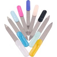 5/10 /50Pcs Stainless Dual Nail Files Metal Sanding File Pedicure Grooming For Professional Finger Toe Nail Care Manicure Tools