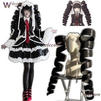 CosR Yasuhiro Taeko Cosplay Wig Gothic Handmade Danganronpa Celestia Spiral Twin-Tail Wig Ponytail Custom Cosplay Wig In Stock