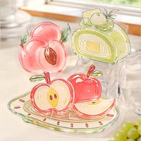30 pcs Glass Collection Series PET Sticker Light Retro Fruit Desserts DIY Scrapbooking Diary Junk Journal Decorative Stickers