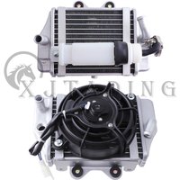 Motorcycle Water Tank Cooler Engine Radiator Assembly For Xmotos Apollo SHINERAY Zongshen Loncin Lifan 150cc 200cc 250cc Engine