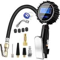 Digital Tyre Inflator with Pressure Gauge 250 PSI Air Chuck 0.1 Display Resolution and Compressor Accessories