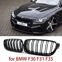 Vorderer Nierengitter für BMW 3er F30 F31 F35 316i 318i 320i 328i 330i 2011–2019, Auto-Ersatz-Renngitter, glänzend schwarz