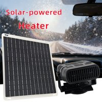 Solar Panel Car Heater Fast Heating Defroster Portable for Automotive Chicken Coop Greenhouse Solar Powered Pet House Heaters