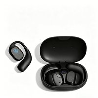 Waterproof Open-Ear Bone Conduction Headphones Wireless Sports Earbuds with Long Battery HiFi Stereo Built-in Mic
